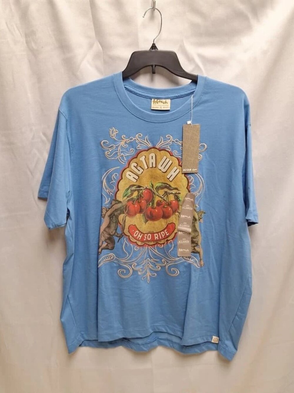 Agtawh Men's "Oh So Ripe" Cherries Graphic T-Shirt Size XL ORG $52 RackD22 NWT